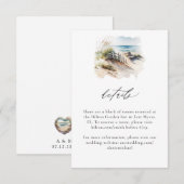 Waterverf Strand Kustgegevens Kaart (Voorkant / Achterkant)