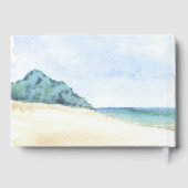 Waterverf strand met fotografering van het leven gastenboek (Achterkant)