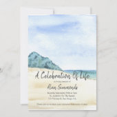 Waterverf strand met fotografering van het leven kaart (Voorkant)