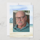 Waterverf strand met fotografering van het leven kaart (Achterkant)