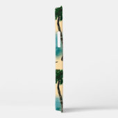 Waterverf strand naadloze textuur. Palmen, schedel Case-Mate iPhone Case (Achterkant / Rechts)