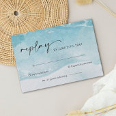 Waterverf Strand Oceaan Bruiloft RSVP Kaart