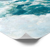 Waterverf Strand Oceaan Golven Trouw Stoelen Grafi Poster (Hoek)