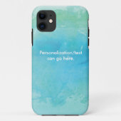 Waterverf Strand Oceaan Zee iPhone Case (Achterkant)