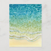Waterverf Strand Oceaanscène Briefkaart (Voorkant)