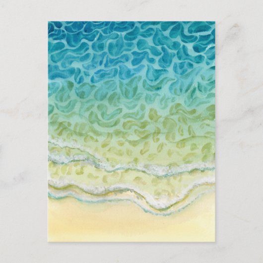 Waterverf strand Ocean Scene Briefkaart (Voorkant)