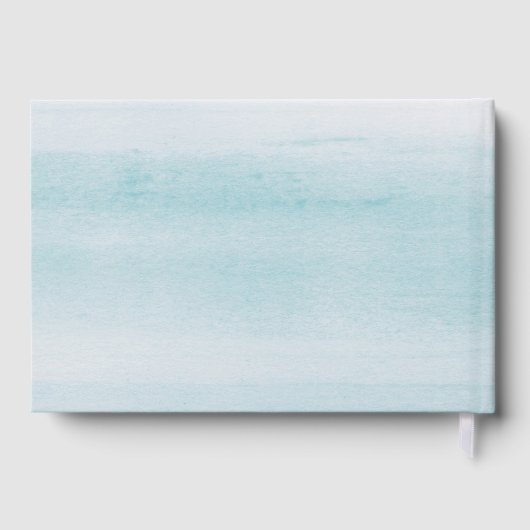 Waterverf strand Ocean Shells Wedding Gastenboek (Achterkant)