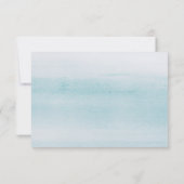 Waterverf strand Ocean Shells Wedding RSVP Kaartje (Achterkant)
