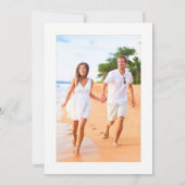 Waterverf strand op het strand Eenvoudige foto bru Kaart (Achterkant)