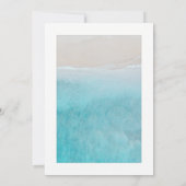 Waterverf strand op het strand Palm Tree Wedding Kaart (Achterkant)