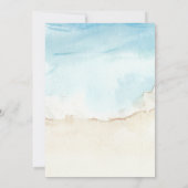 Waterverf strand op het strand zomer bruiloft kaart (Achterkant)