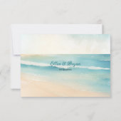 Waterverf Strand Riemen Trouw RSVP Antwoord (Achterkant)