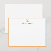 Waterverf strand Starfish Notitiekaartje (Voorkant / Achterkant)