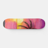 Waterverf strand Sunset Skateboard (Horizontaal)