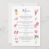 Waterverf strand thema menu kaart (Voorkant)