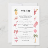 Waterverf strand thema menu kaart (Voorkant)