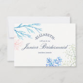 Waterverf strand thema zijn mijn junior collega kaart (Voorkant)