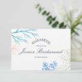 Waterverf strand thema zijn mijn junior collega kaart (Staand voorkant)