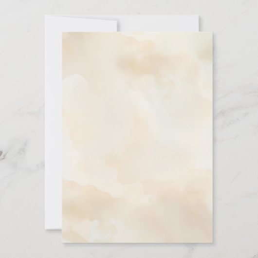 Waterverf Strand Trouwen Zitting Grafiek Tafel Kaa Kaart (Achterkant)