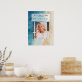 Waterverf strand viering van het leven welkomstbor poster (Keuken)