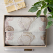 Waterverf strand Zee Life Coral Starfish Seashells Tissuepapier (Geschenk)