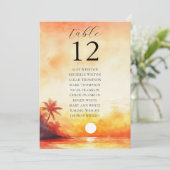 Waterverf Strand Zonsondergang Tafelnummer Zitenka (Staand voorkant)