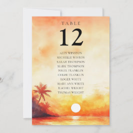 Waterverf Strand Zonsondergang Tafelnummer Zitenka