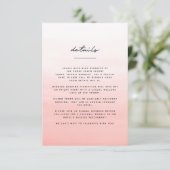 Waterverf strandbestemming bruiloft informatiekaartje (Staand voorkant)