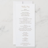 Waterverf strandboog minimalistisch trouwprogramma (Achterkant)