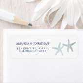 Waterverf strandbruiloft etiket (Insitu)