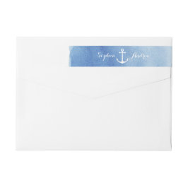 Waterverf strandbruiloft nautical anchor monogram