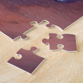 Waterverf Strandgolven Oceaan Zonsondergang Legpuzzel (Zijkant)