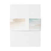 Waterverf Strandgolven Rustieke Kust Bruiloft Uitnodigingen Wikkel (Achterkant Voorbeeld)