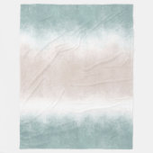 Waterverf Strandgolven Sage Zee/Blauw Groen Fleece Deken (Voorkant)
