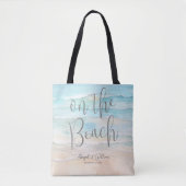 Waterverf strandhuwelijk tote bag (Voorkant)