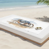 Waterverf strandkrab bad handdoek