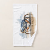 Waterverf strandkrab bad handdoek (Handdoek)