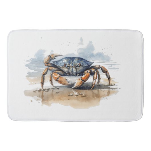 Waterverf strandkrab badmat (Voorkant)