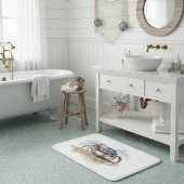 Waterverf strandkrab badmat