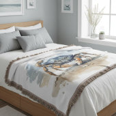 Waterverf strandkrab deken