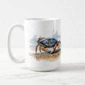 Waterverf strandkrab koffiemok (Links)