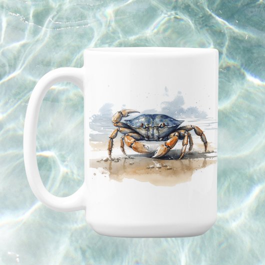 Waterverf strandkrab koffiemok