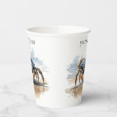 Waterverf Strandkrab, op maat Papieren Bekers (Links)
