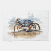 Waterverf strandkrab theedoek (Horizontaal)