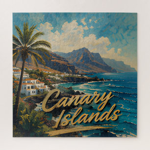 Waterverf Strandlandschap Canarische Eilanden Legpuzzel