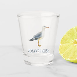 Waterverf Strandmeeuw Persoonlijk Shot Glas