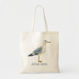 Waterverf Strandmeeuw Persoonlijk Tote Bag