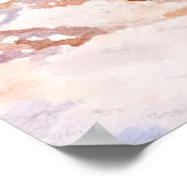 Waterverf Strandpad Oceaan Gras Poster (Hoek)