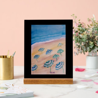 Waterverf strandparasols acryl bord