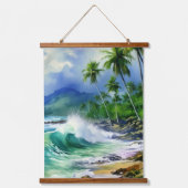 Waterverf strandscènes hangend wandkleed (Voorkant 3)